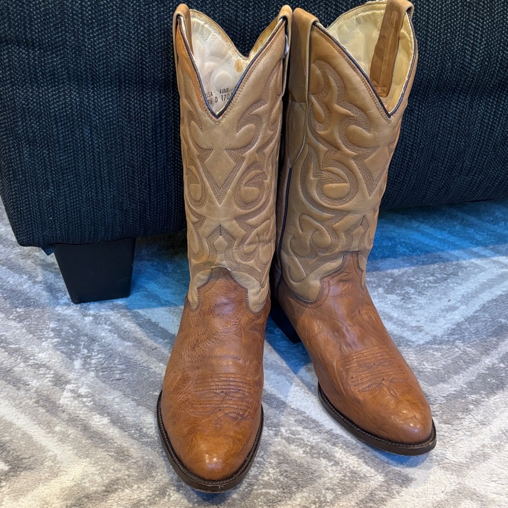 Men's corral vintage all Leather Western Cowboy Boots 9.5 D